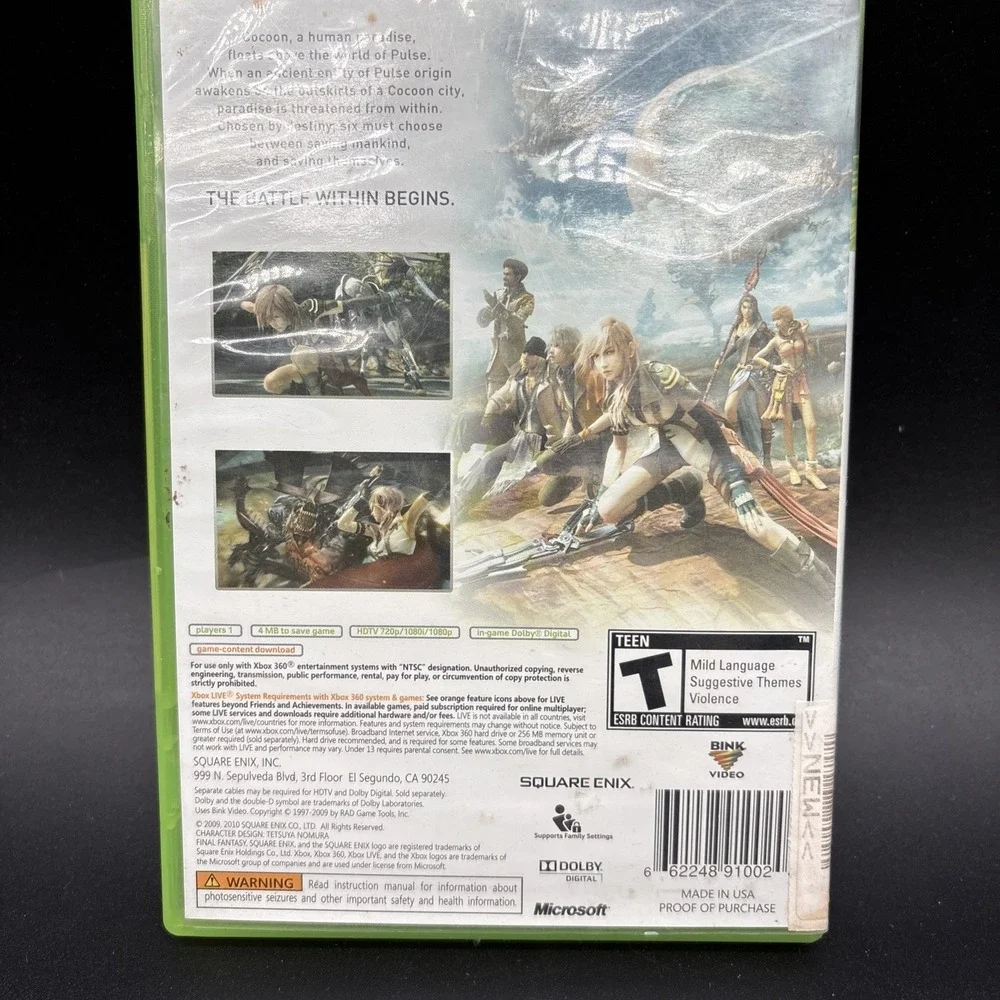 Final Fantasy 13 XIII Xbox 360 Microsoft Xbox 360 Tested &‎ Working SHIPS FAST!